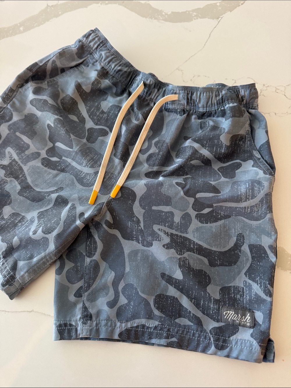 Boys size L Marsh Wear Blue Camo Drawstring Shorts